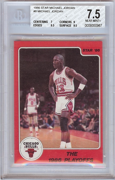 1986 Star Michael Jordan No. 8 The 1986 Playoffs BGS 7.5