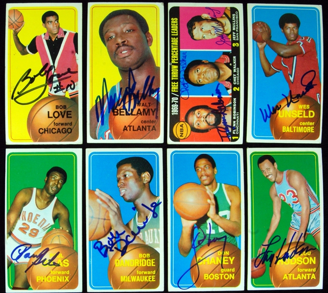 Signed 1970-71 Topps Basketball Near Set (119)