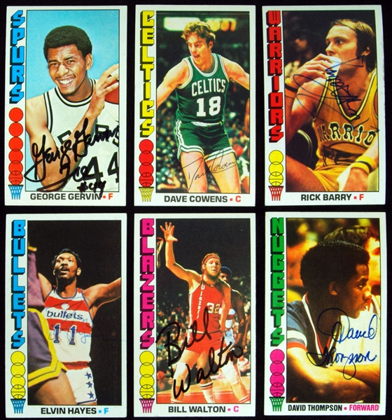 Signed 1976-77 Topps Basketball Near Set (94)