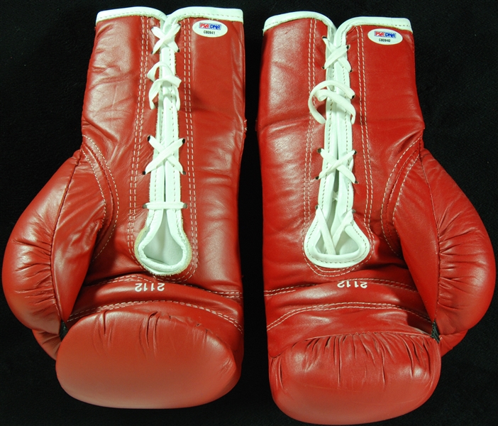 Cassius Clay & Muhammad Ali Signed Wayne Prokopiak Hand-Painted Boxing Gloves Pair (2) (PSA/DNA)