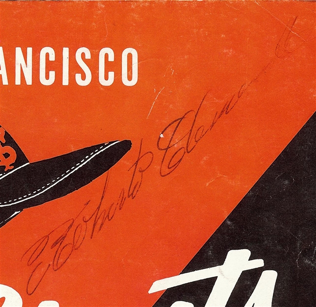 Roberto Clemente Twice-Signed 1961 Giants Program (JSA)