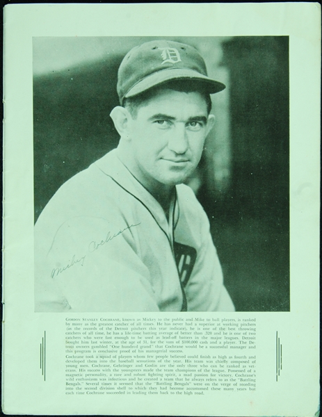 Babe Ruth, Cochrane, Dizzy Dean & Others Signed 1934 World Series Program (21) (JSA)