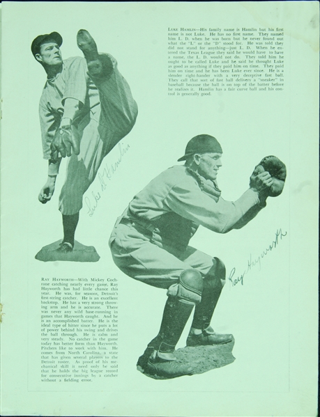 Babe Ruth, Cochrane, Dizzy Dean & Others Signed 1934 World Series Program (21) (JSA)