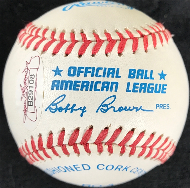 Mickey Mantle Single-Signed OAL Baseball Inscribed HOF 74 (JSA)