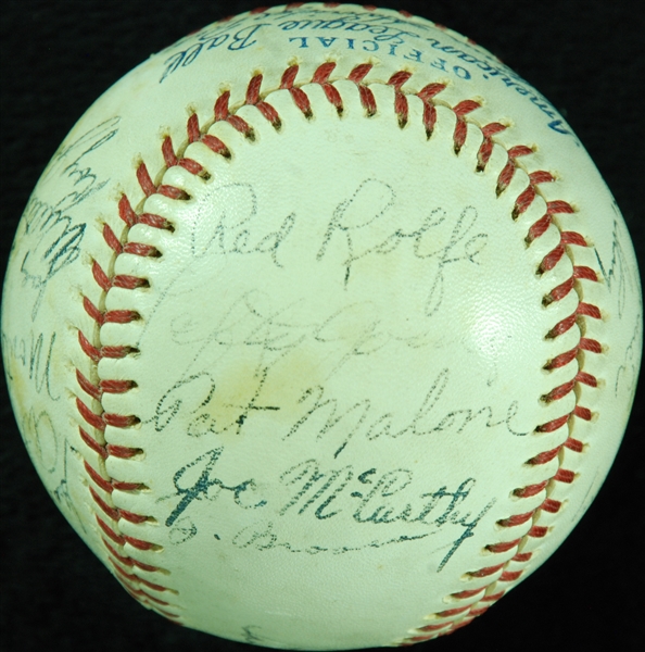 1936 New York Yankees World Champion Team-Signed OAL Baseball with Lou Gehrig, Lazzeri, DiMaggio (22) (JSA)