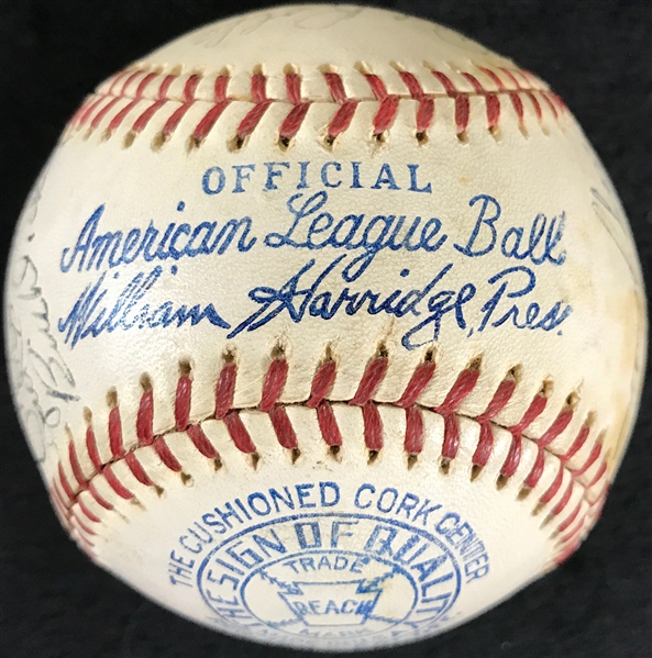 1936 New York Yankees World Champion Team-Signed OAL Baseball with Lou Gehrig, Lazzeri, DiMaggio (22) (JSA)