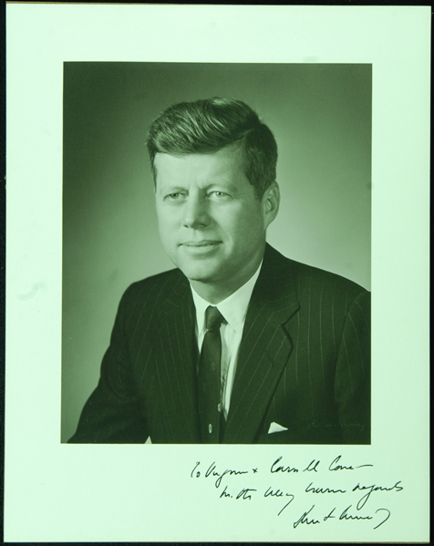 John F. Kennedy Signed 10.5x13.5 Photo (Graded PSA/DNA 9)