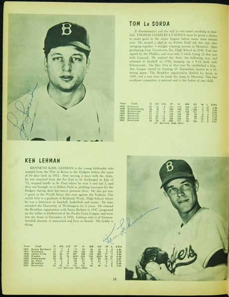 1954 Brooklyn Dodgers Team-Signed Yearbook with Jackie Robinson (28) (JSA)