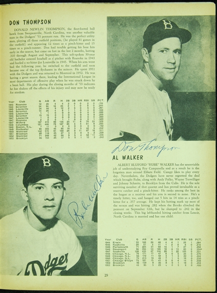1954 Brooklyn Dodgers Team-Signed Yearbook with Jackie Robinson (28) (JSA)