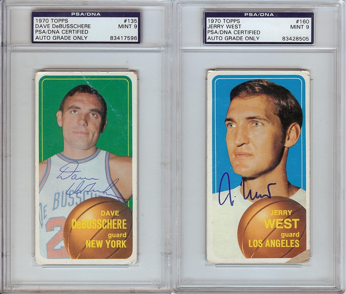 Extraordinary NBA 50 Greatest Players Complete Signed Card Collecton with Maravich, Jordan, Chamberlain (50)