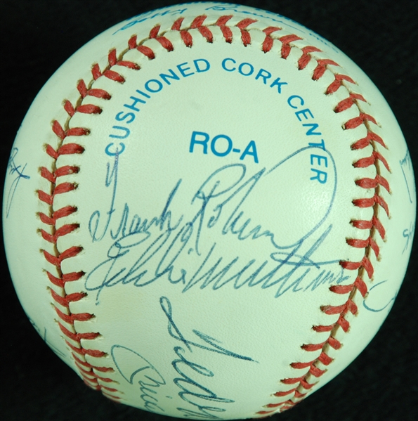 500 Home Run Club Multi-Signed ONL Baseball with Mantle, Williams, Aaron (11) (BAS)