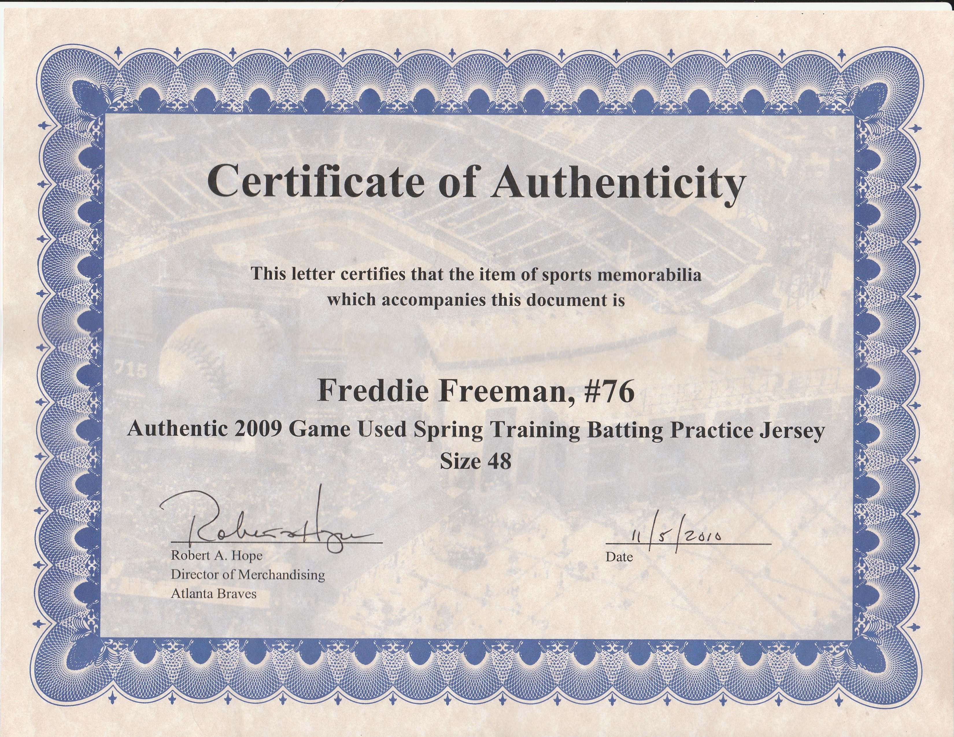 Braves Charity Auction: Freddie Freeman Game-Used Autographed Military  Appreciation Night Jersey