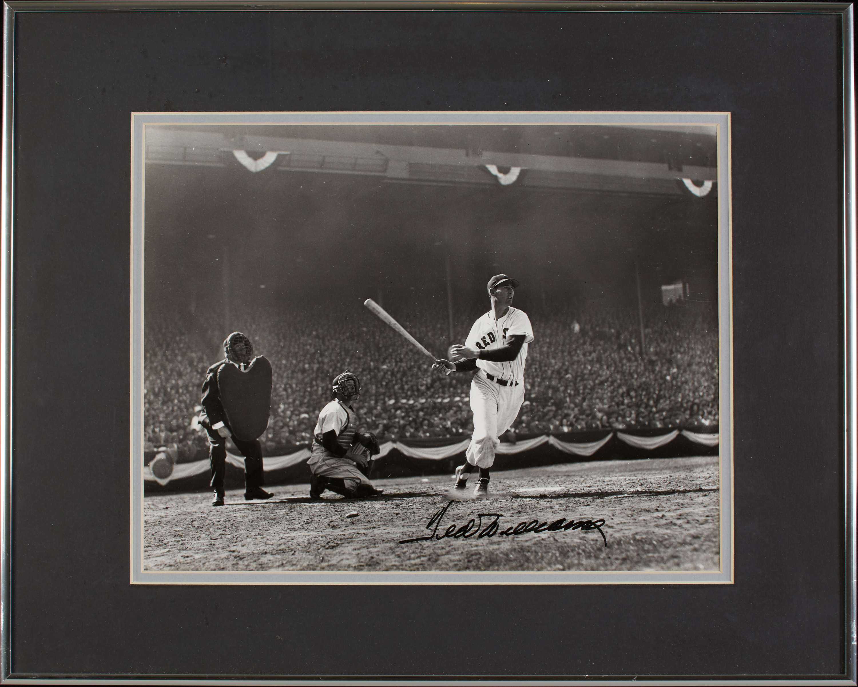 Lot - Ted Williams Signed B & W Photo