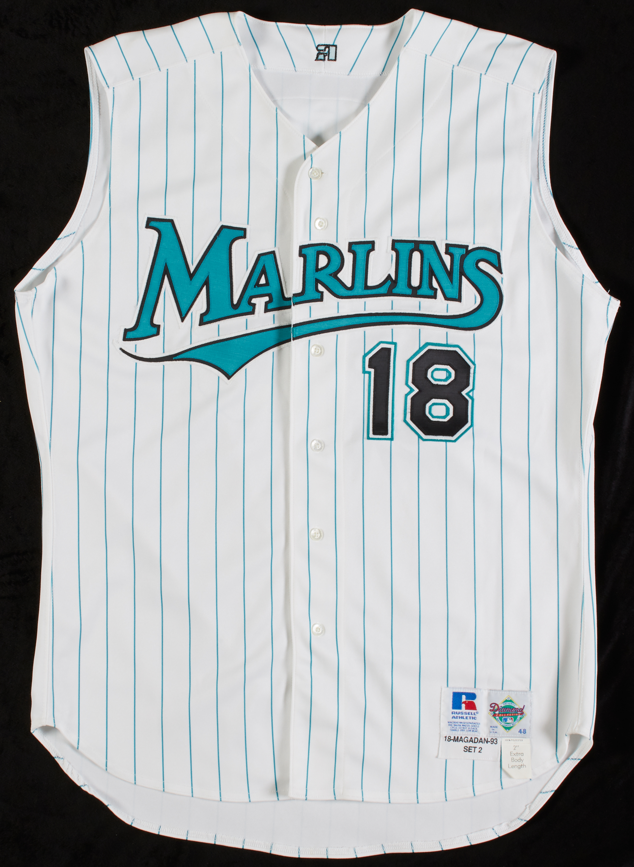 Lot Detail - Dave Magadan 1993 Marlins Game-Used Vest Jersey with