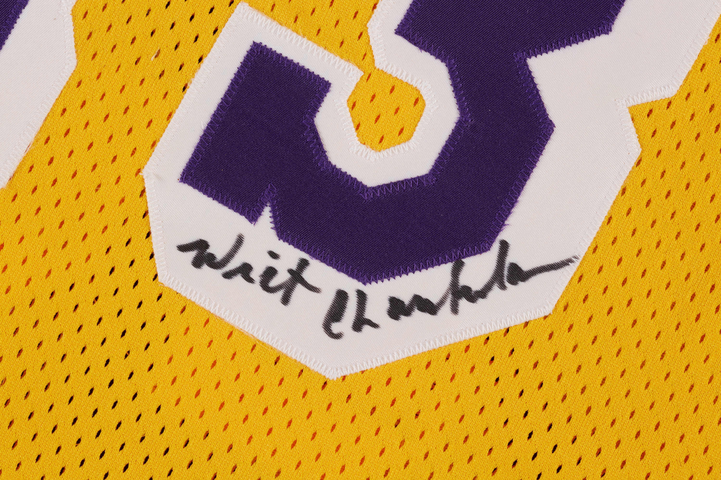 Lot Detail - Wilt Chamberlain Signed Los Angeles Lakers Home