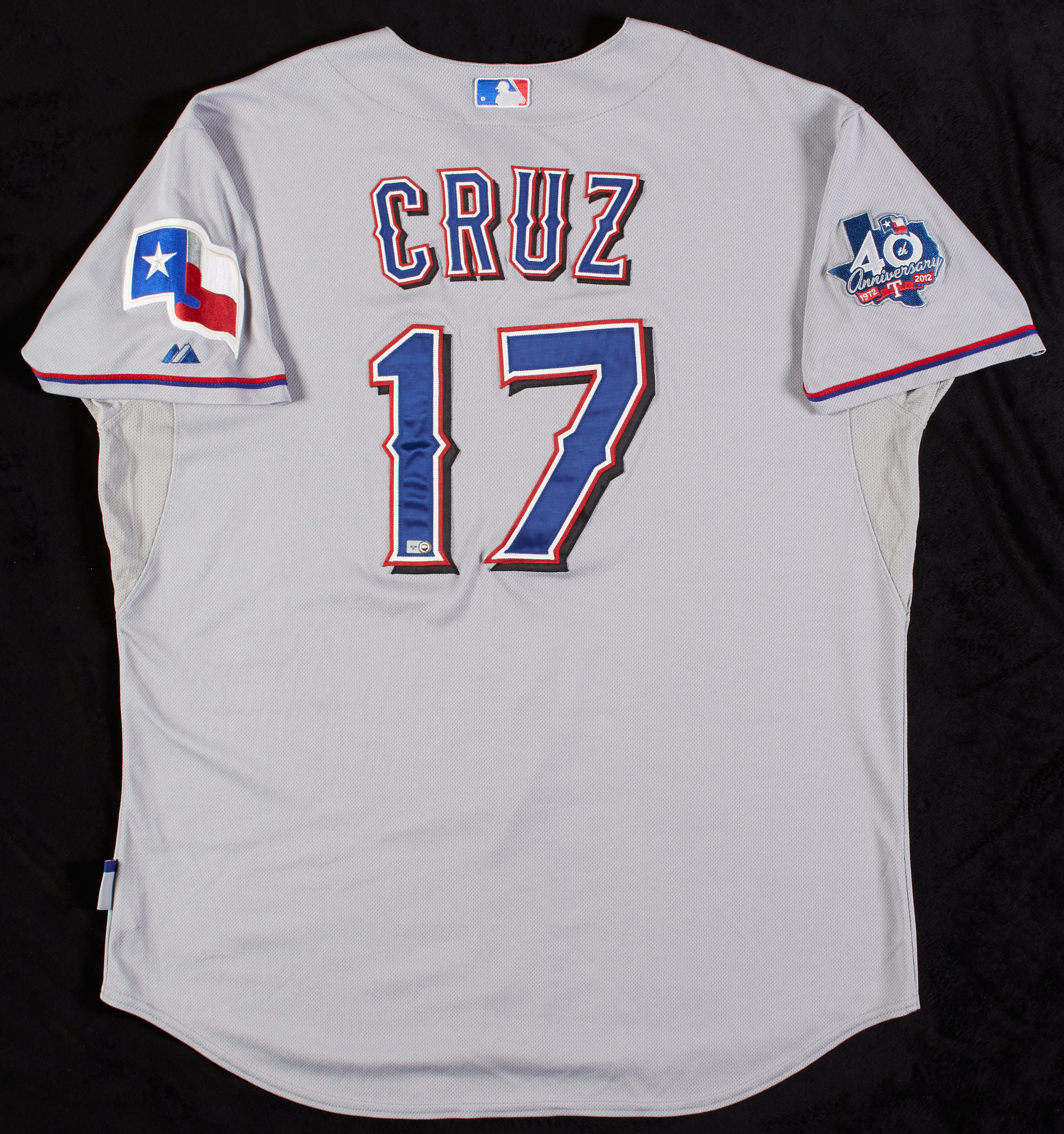 Nelson Cruz Game Used Home 40th Anniversary White Jersey May 15, 2017 Size  50