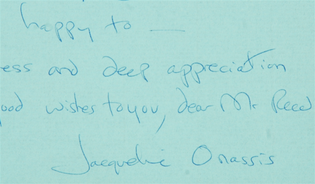 Jacqueline Kennedy Signed Handwritten Two-Page Letter (1974) (BAS)