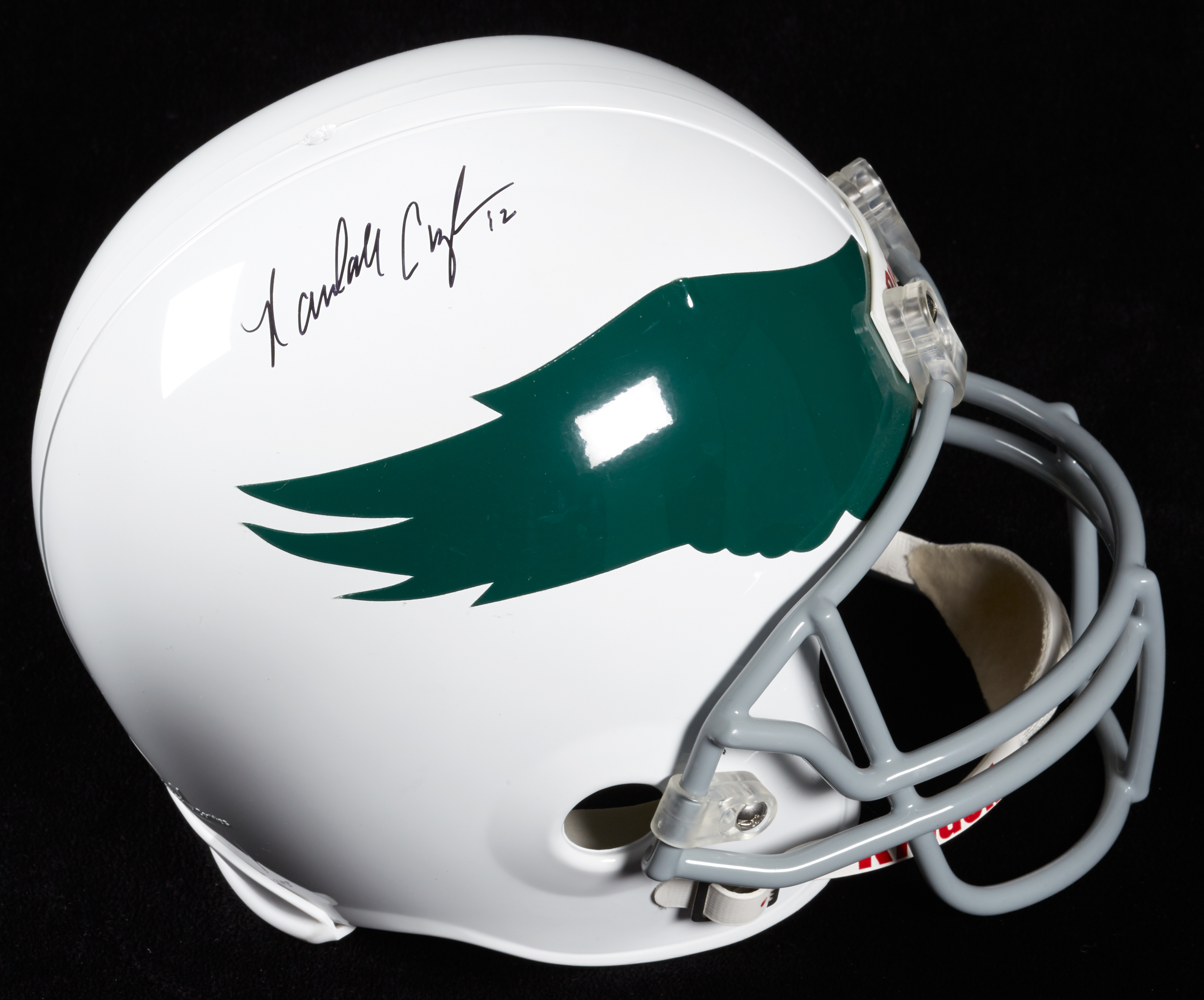 Randall Cunningham Signed & Inscribed Full Size Helmet – Eagles AMP