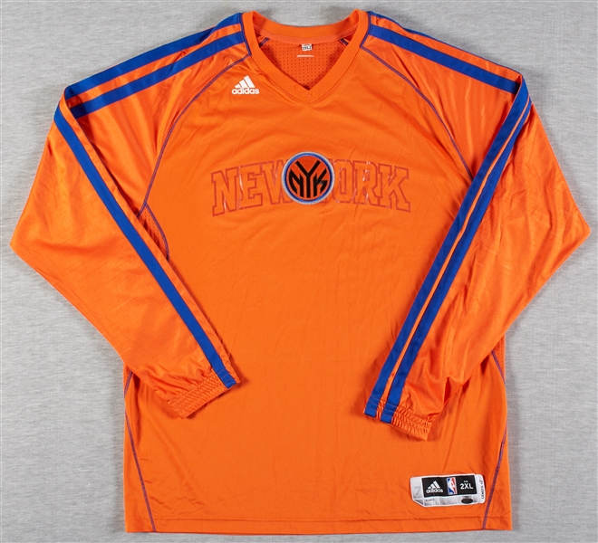 Carmelo Anthony 2012-13 Knicks Game-Used Long Sleeve Warmup Shirt (Steiner)