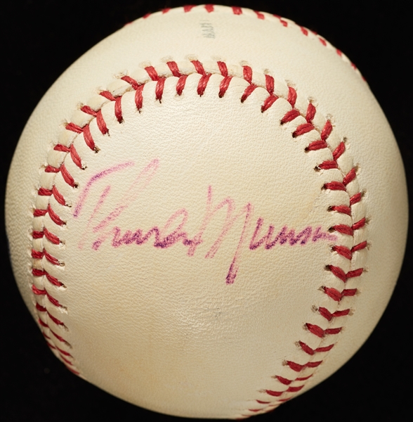 Thurman Munson Single-Signed MacGregor Baseball (JSA)