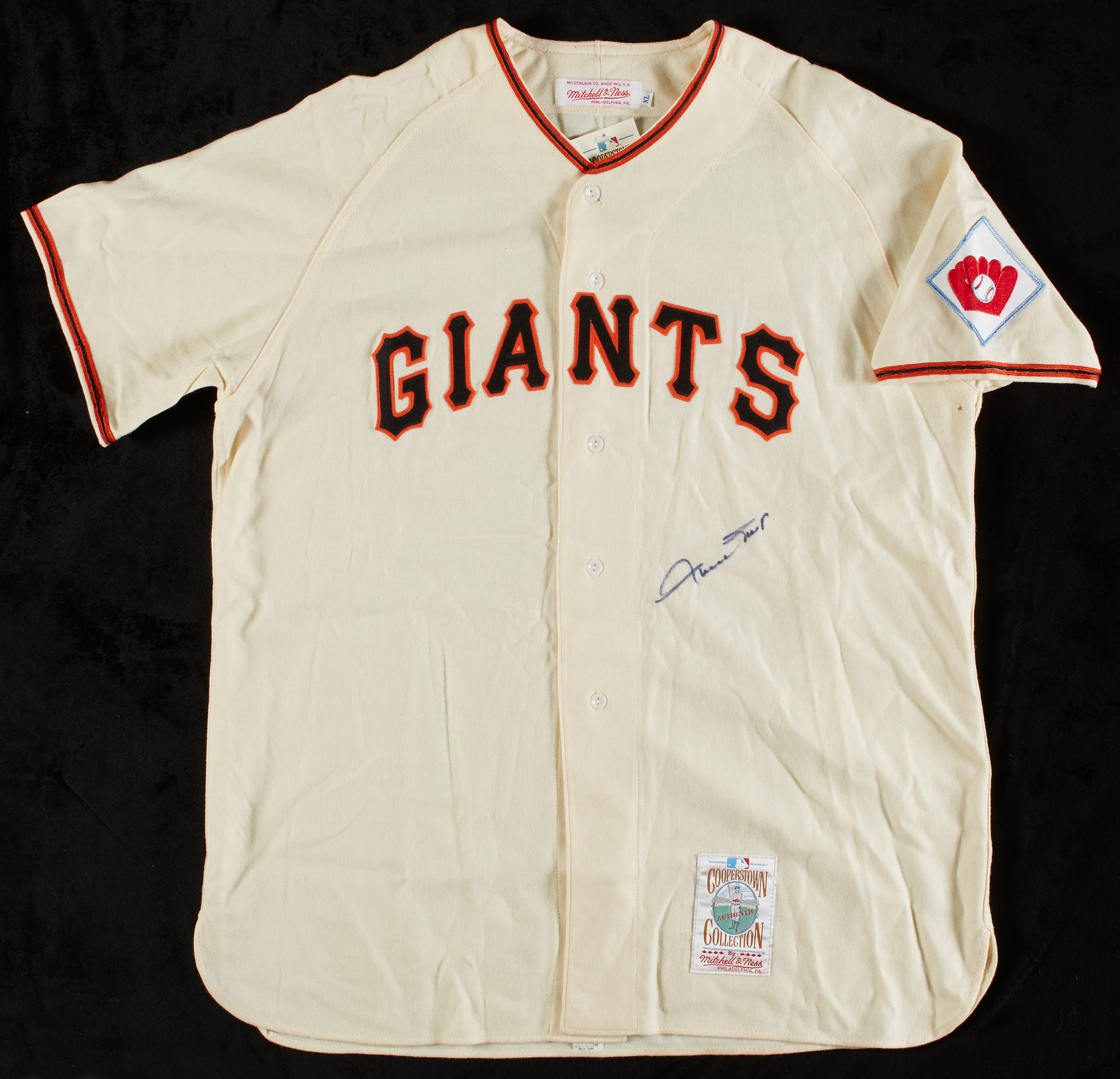 Lot Detail - Willie Mays Signed Giants Mitchell & Ness Jersey (BAS)