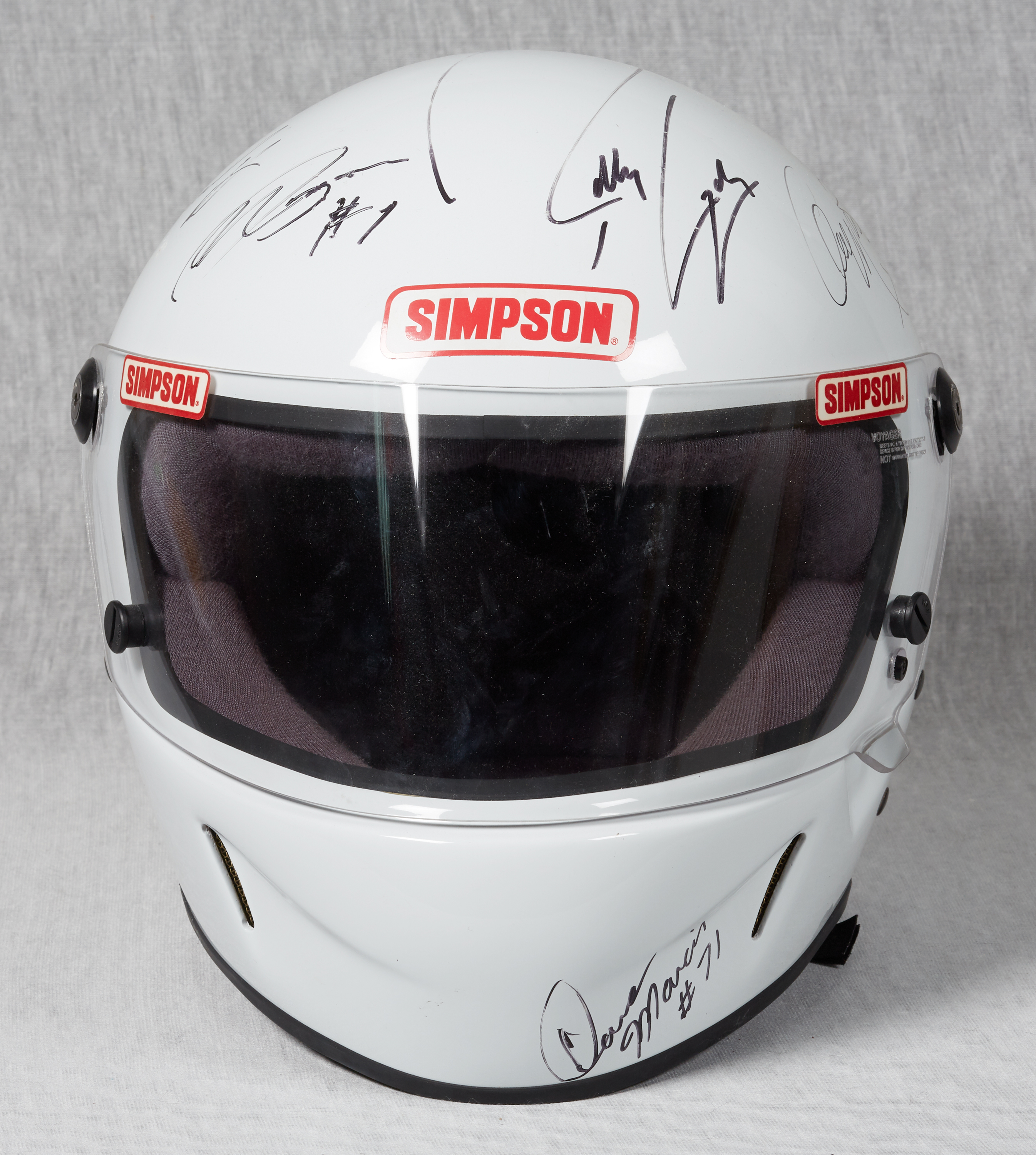 Lot Detail NASCAR Greats Signed Simpson Full Face Racing Helmet