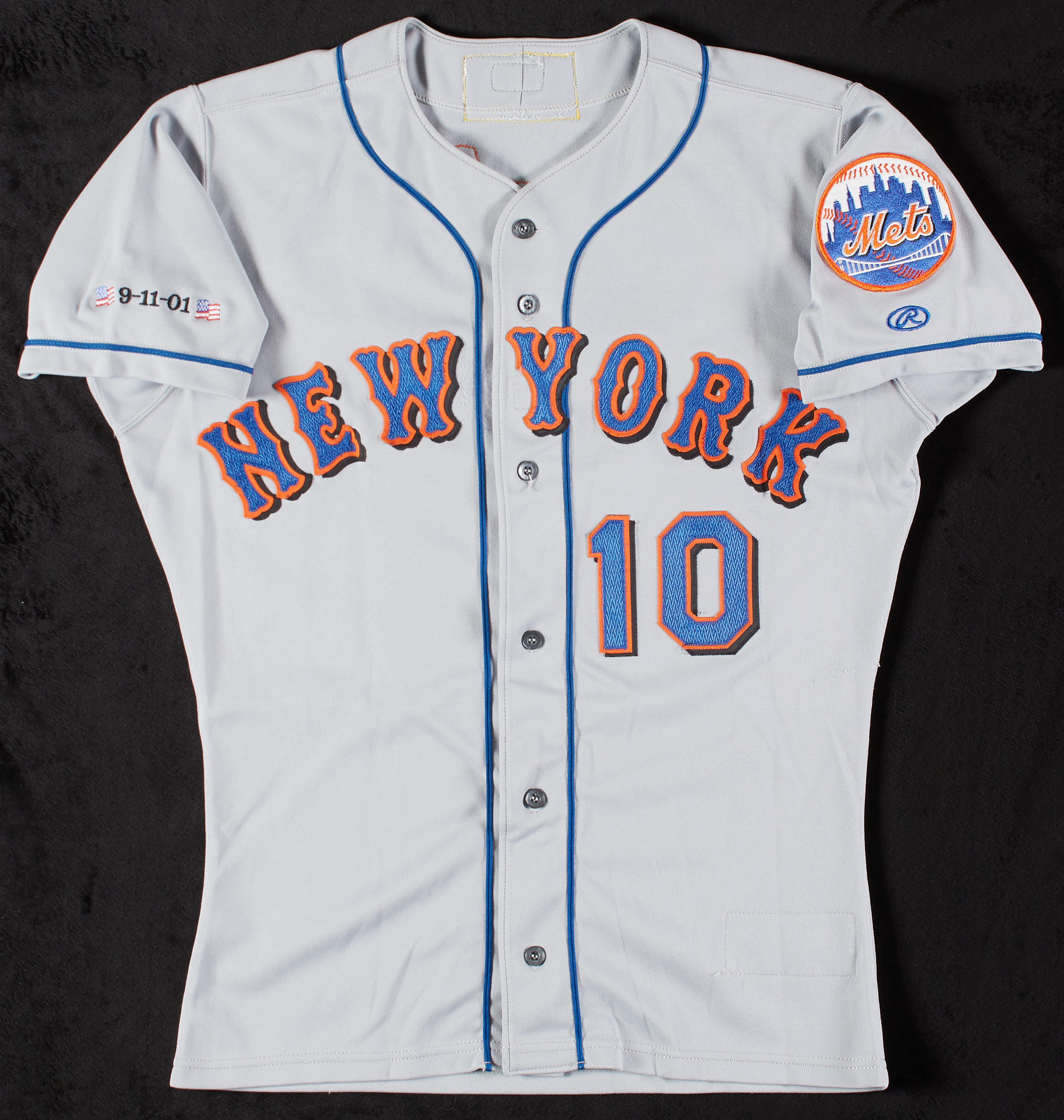 mets game used jersey
