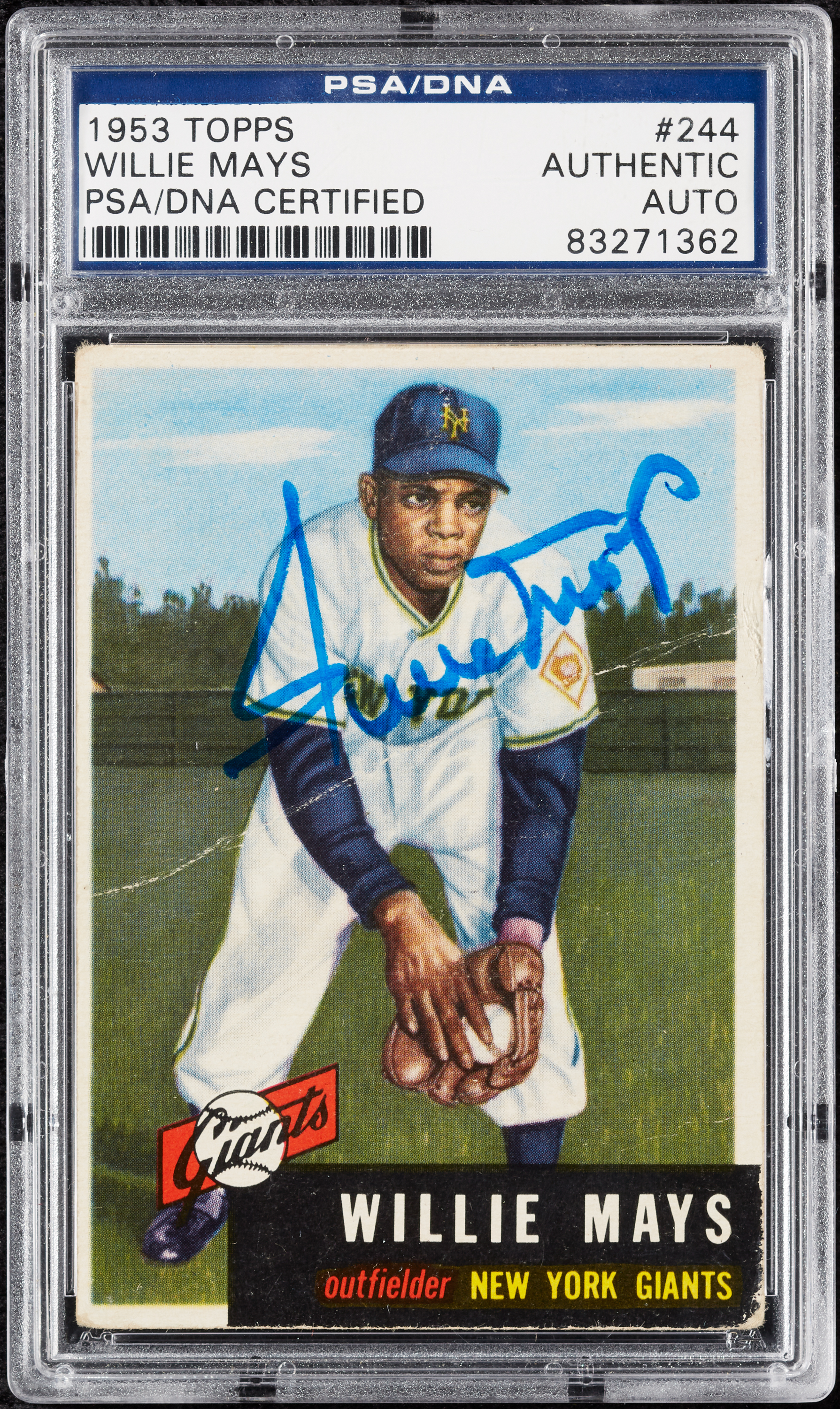 Sold at Auction: 1953 Topps Willie Mays Psa Authentic