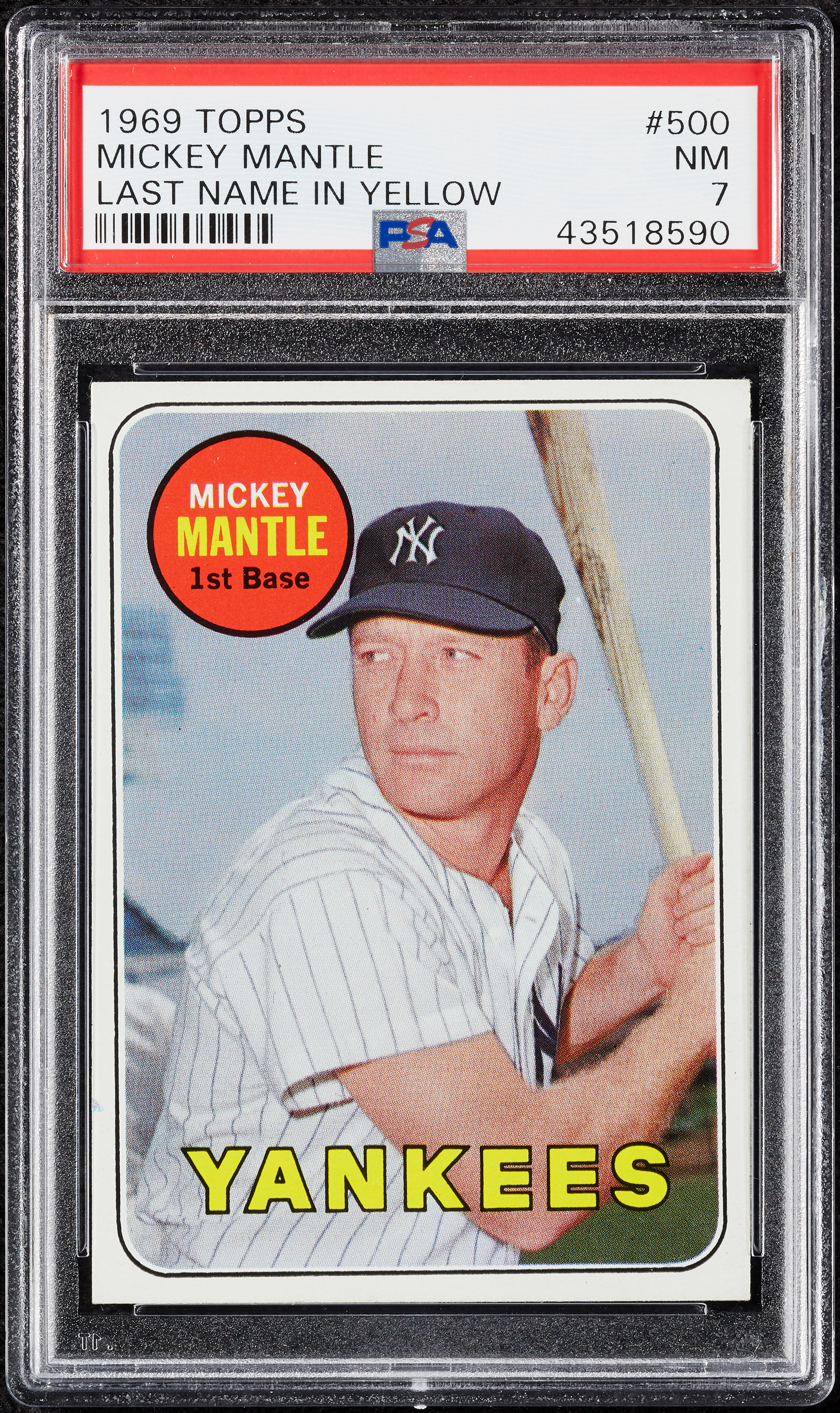 Mickey Mantle 1969 Topps Last Name In Yellow PSA 7 – Father and Son Sports  Memorabilia LLC