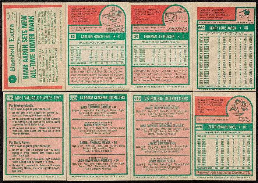 1975 Topps Baseball High-Grade Near Set, Rookies Slabbed (659)