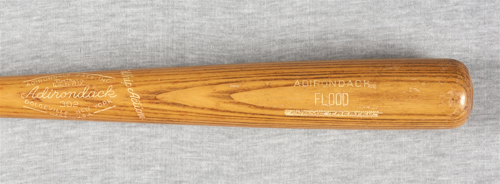 Curt Flood 1961-63 Game-Used Adirondack Bat (PSA/DNA GU 9.5)