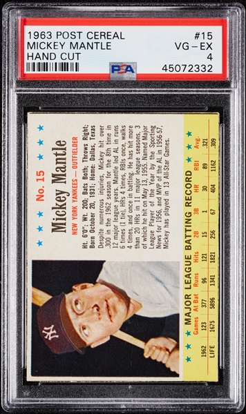 1963 Post Cereal Baseball Near Set (199/200)