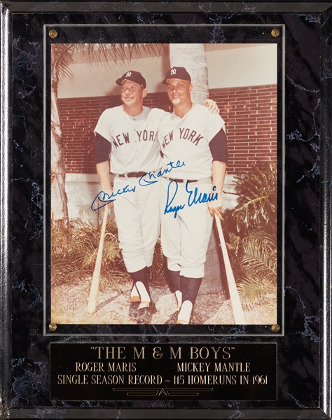 Mickey Mantle & Roger Maris Signed 8x10 Photo (Graded BAS 10)