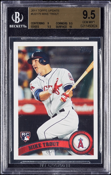 2011 Topps Update Mike Trout RC No. US175 BGS 9.5