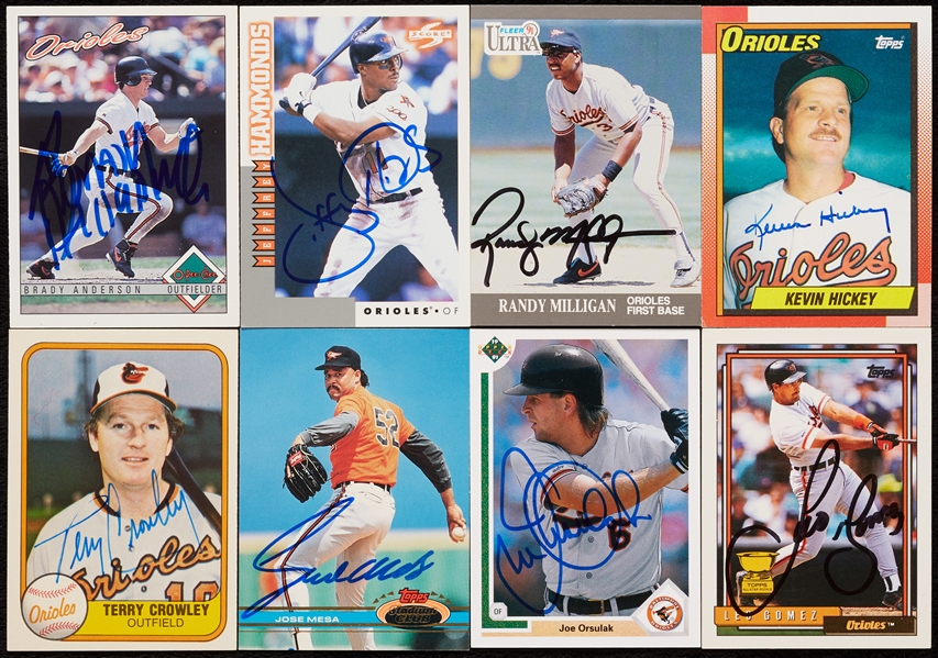 Baltimore Orioles Signed Trading Card Hoard (900+)