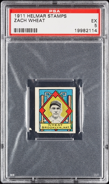 1911 Helmar Stamps Zach Wheat PSA 5 (Highest Graded)