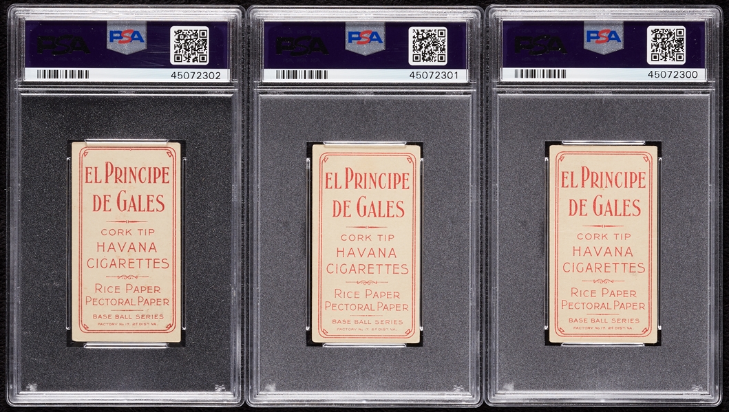 1909-11 T206 PSA-Graded El Principe De Gales Trio (3)