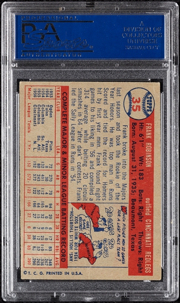 Frank Robinson Signed 1957 Topps RC No. 35 (Graded PSA/DNA 10)