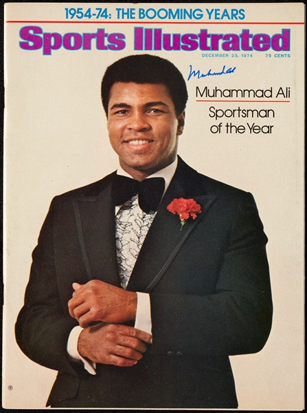 Muhammad Ali Signed Sports Illustrated (Dec. 23, 1974) (BAS)
