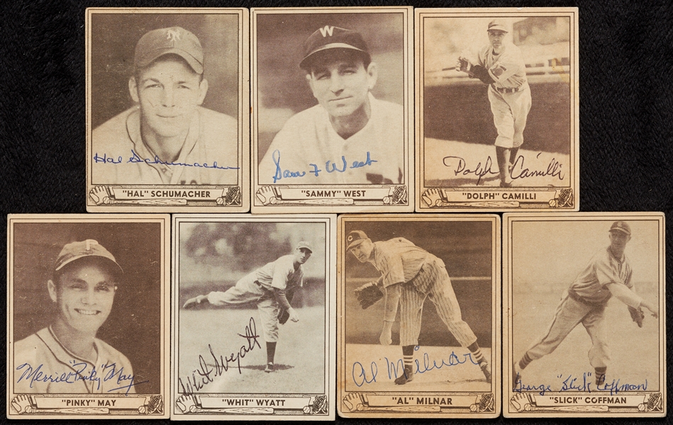 Signed 1940-41 Play Ball Group (18)