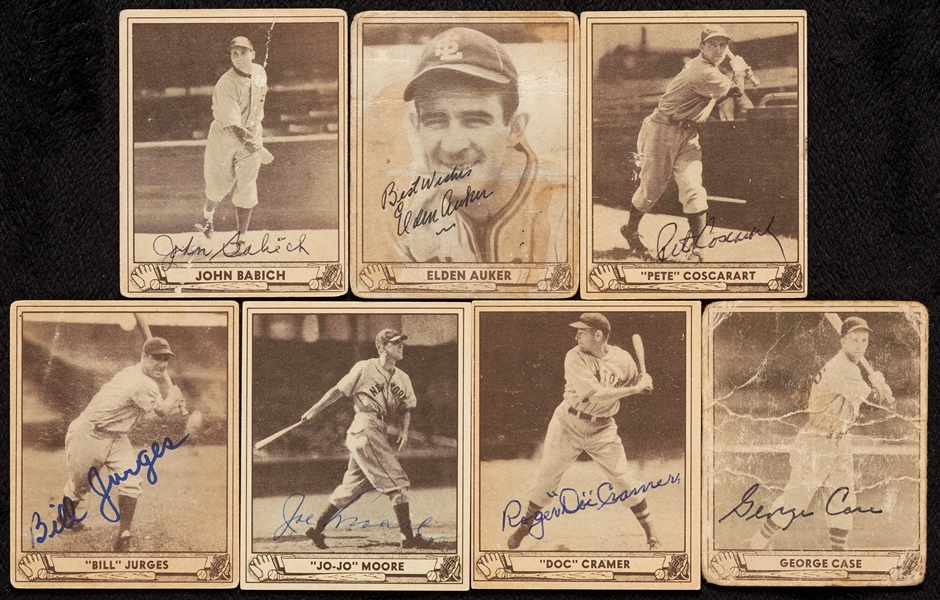 Signed 1940-41 Play Ball Group (18)