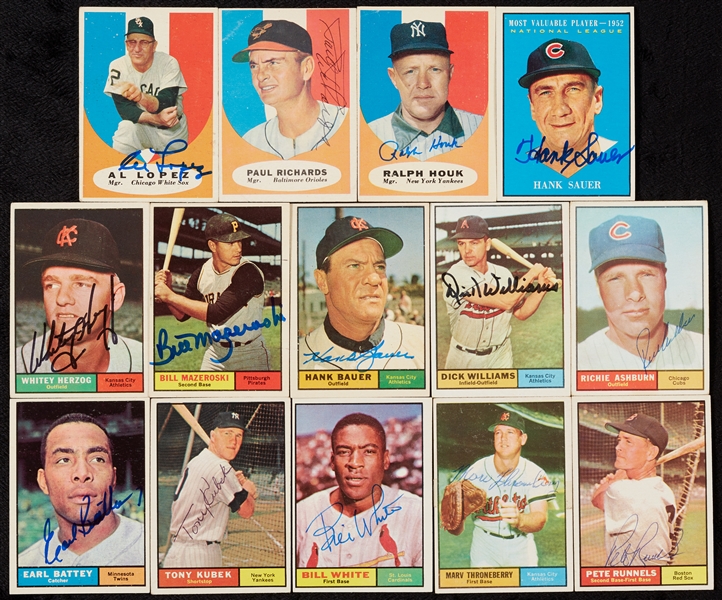Signed 1961 Topps Baseball Collection (345)