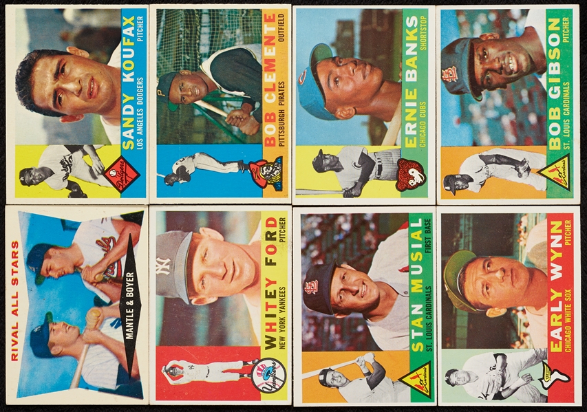 Large Group 1960 Topps Baseball, 18 HOFers, Many Specials (561)