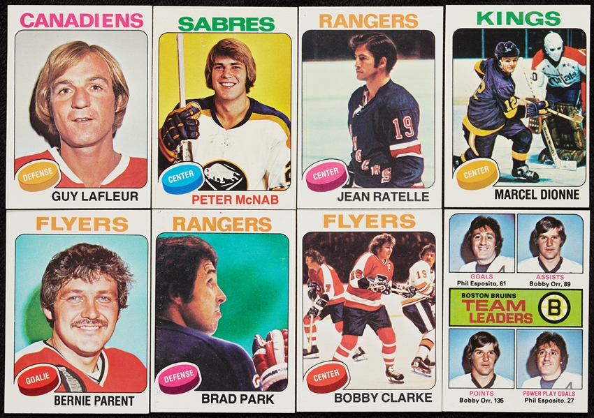 1975 Topps Hockey High-Grade Near-Set (329)
