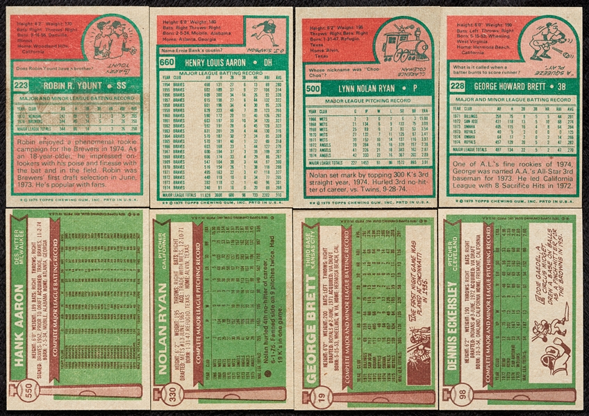 1975-95 Massive Topps, Fleer, Donruss and Upper Deck Baseball Set Run
