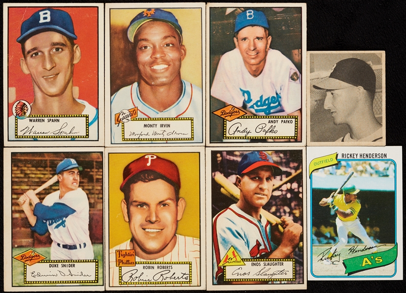 1951-52 Topps Baseball, 1947 Exhibits, Early Bowmans, With HOFers (258)