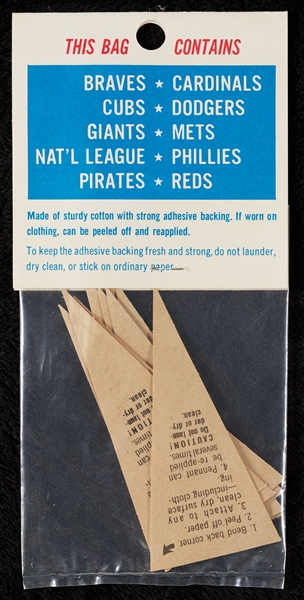 Unopened Package of 1963 Post Cereal NL Premium Pennants