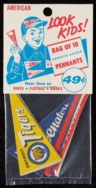 Unopened Package of 1963 Post Cereal AL Premium Pennants