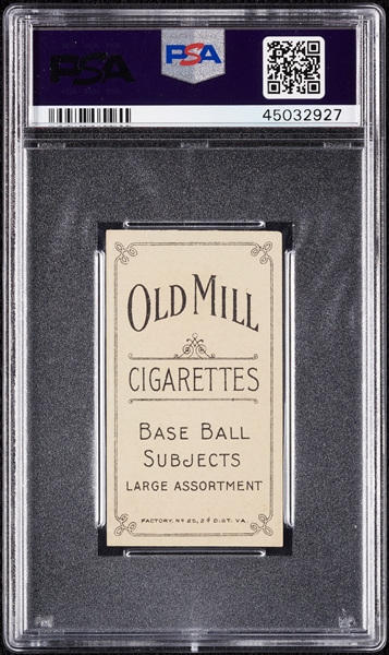 1909-11 T206 George McQuillan With Bat (Old Mill) PSA 5.5