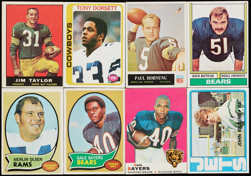 1956-76 Topps Football Group With HOFers (128)